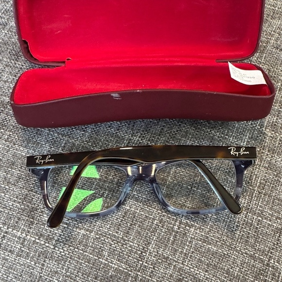 Ray-Ban Tortoiseshell Glasses with Red Case - Picture 3 of 10